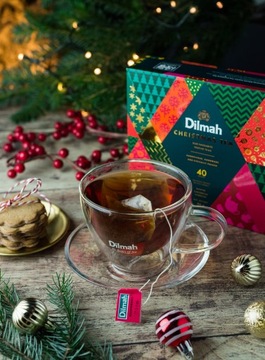 Рождественский чайный сервиз DILMAH Tea Gift Box 4х10 конвертов