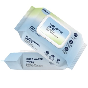 Серветки зволожуючі очищувальні PURE WATER 99,89 % води 80 шт.