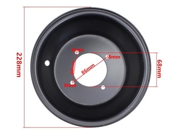 ОБОДА ДЛЯ квадроцикла 8 ДЮЙМОВ, ПЕРЕДНЯЯ ЧАСТЬ С 4 БОЛТАМИ, ATV 150, ЧЕРНЫЙ HB