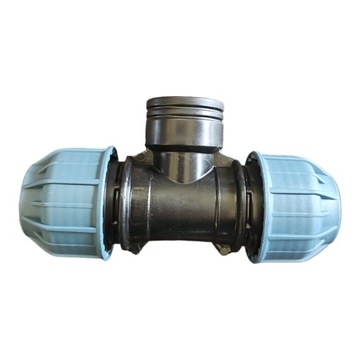 Przyłącze elastyczne zraszacza z gwintem 3/4`` z trójnikiem na rurę PE 32