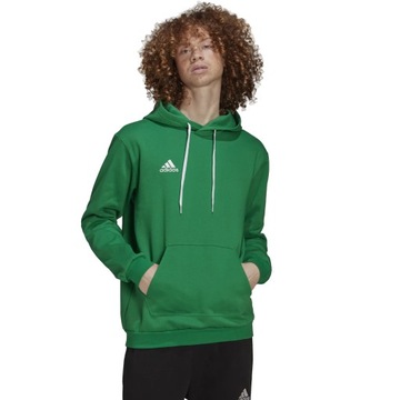 ADIDAS Bluza Męska z Kapturem Bawełniana ENTRADA 22 Hoody Zielona r.S