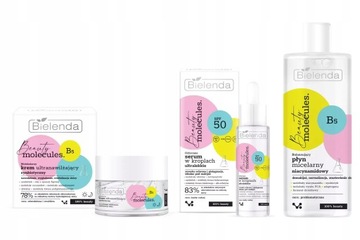 BIELENDA MOLECULES ZESTAW NIACYNAMIDOWY KREM50ml SERUM30ml MICELARNY500ml