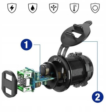 Водонепроницаемое быстрое зарядное устройство FreedConn MC3084G