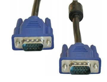 Kabel VGA 5M Monitor PC D-SUB Full HD VGA SVGA 5m * Solidny przewód 5 m