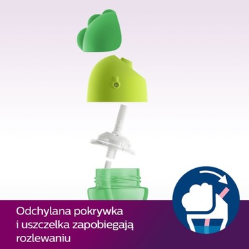 Philips Avent Бутылка с трубочкой 12м+ зеленая 300мл