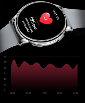 PIĘKNY SMARTWATCH ZEGAREK DAMSKI TEMPERATURA PULS
