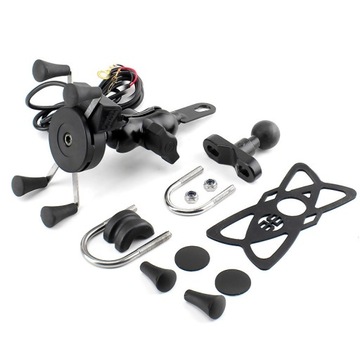 ДЕРЖАТЕЛЬ FreedConn MC7HR ДЛЯ ТЕЛЕФОНА GPS МОТОЦИКЛА USB USB