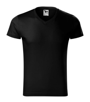 ELEGANCKA koszulka męska SLIM FIT V-NECK T-shirt MALFINI 146 M