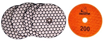 5 АЛМАЗНЫХ ПОЛИРОВАЛЬНЫХ ДИСКОВ ДЛЯ ГРАНИТНО-ЗЕЛЕНОГО #200