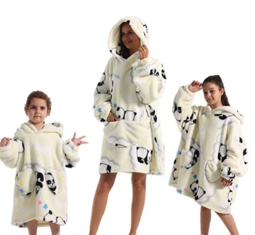 KOC BLUZA MODNA OVERSIZE CIEPŁA GRUBA FUTRZAK KOCOBLUZA