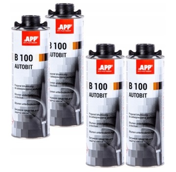 4 x APP B100 Autobit - Preparat bitumiczny Konserwacja czarny | 1,0L