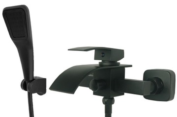 ELVA ЧЕРНЫЙ СМЕСИТЕЛЬ ДЛЯ ВАННЫ ВОДОПАД КАСКАД FAP