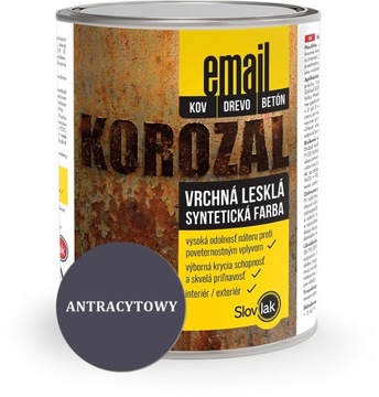 Emalia na metal ANTRACYTOWY, 0,75 L
