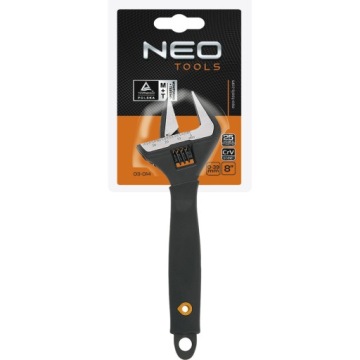 Разводной ключ NEO 200 мм, диапазон 0-39 мм