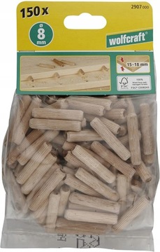 WOLFCRAFT Дюбеля деревянные из бука 8x40мм WF2907000