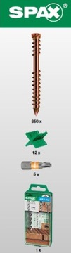 SPAX 5x60 террасный шуруп НАБОР из 850 штук старое золото