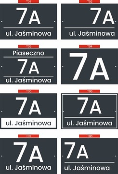 TABLICZKA ADRESOWA UV Numer na dom METALOWA ANTRACYT duża KOŁKI WKRĘTY