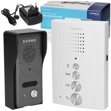 DOMOFON BEZSŁUCHAWKOWY DO FURTKI DRZWI BRAMA BIAŁY ORNO OR-DOM-RE-914