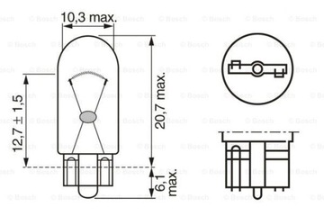 Żarówka W5W 12V 5W W2,1X9,5D Pure Light Bosch