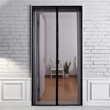 МАГНИТНАЯ МОСКИТНАЯ СЕТКА ДЛЯ ДВЕРЕЙ, ЧЕРНАЯ, 80x220см