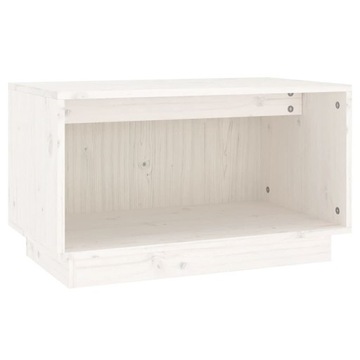 SZAFKA POD TELEWIZOR BIAŁA 60X35X35CM DREWNO SOSNO