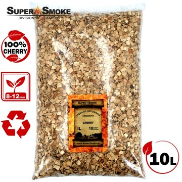 SUPER SMOKE Zrębki wędzarnicze owocowe CHERRY size: L 10 litrów