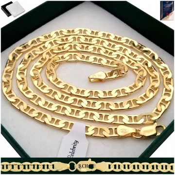 ZŁOTY MĘSKI ŁAŃCUSZEK GUCCI PEŁNY 925/585 55CM 14K GRAWER +DEDYKACJA GRATIS
