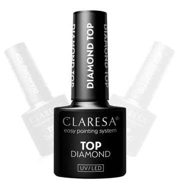 CLARESA TOP DIAMOND NO WIPE - 5ML INTESYWNY POŁYSK BEZ PRZEMYWANIA