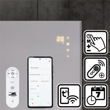 WERTBERG IR 960W Инфракрасный обогреватель Tuya WiFi с дистанционным управлением | излучающая панель