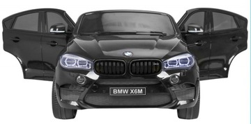 BMW X6M XXL для 2 детей Черный + Пилот + Экокожа + Сиденья + Свободный Старт + М