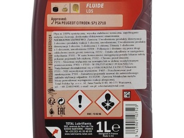 TOTAL FLUIDE LDS ГИДРАВЛИЧЕСКОЕ МАСЛО PSA CITROEN 1л