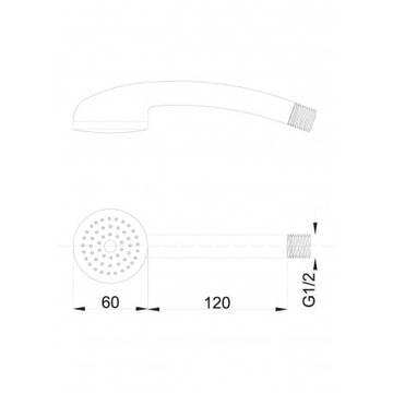 MARGARITA хромированная однофункциональная ручка для душа