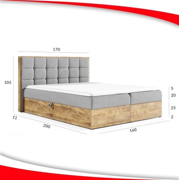 Кровать LOFT II LUX 180x200 Матрас