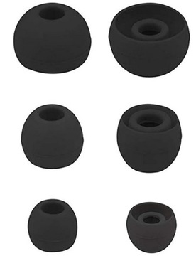 Uniwersalne gumki do słuchawek średnica 4 mm S M L