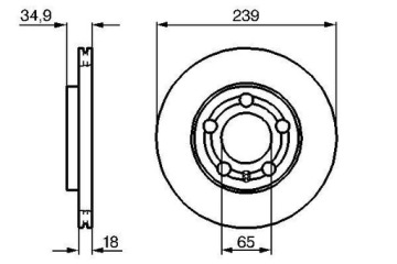ДИСК ПЕРЕДНИЙ ТОРМОЗНОЙ BOSCH 0 986 479 B62