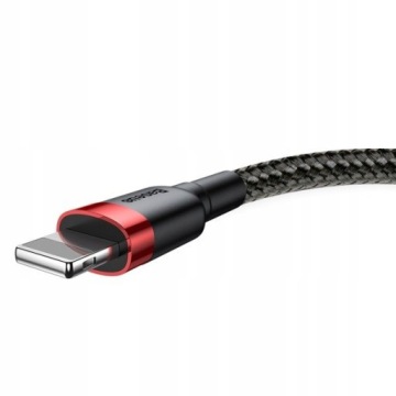 USB-кабель — Apple Lightning Baseus Cafule 2.4A 0,5м Черный и красный
