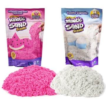 PIASEK KINETYCZNY KINETIC SAND BIAŁY I RÓŻOWY CRAZY ARBUZ ORAZ WANILIA