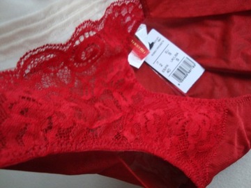 INTIMISSIMI czerwone majtki koronka tiul retro triumph tezenis S