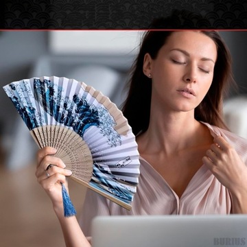 Японская китайская сложенная сложенная вахни с ручкой декоративное украшение