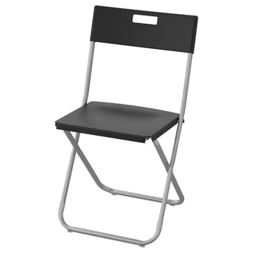 IKEA GUNDE Krzesło składane CZARNY jadalnia ogród