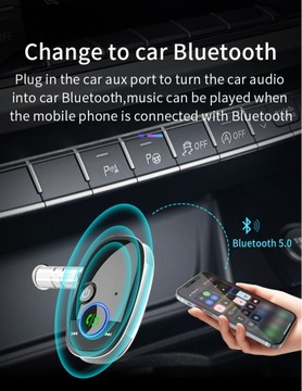 Adapter Bluetooth AUX Jack do radia samochodowego Odbiornik muzyki