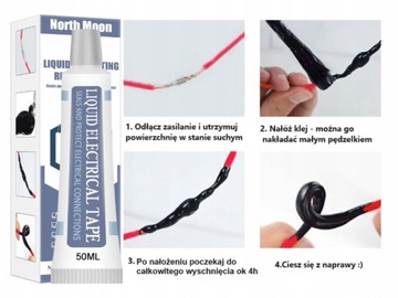 ЖИДКАЯ ИЗОЛЯЦИЯ ДЛЯ КОНТАКТНЫХ ПРОВОДОВ ЧЕРНАЯ ВОДОНЕПРОНИЦАЕМАЯ ЛЕНТА 50мл