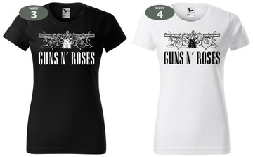 Koszulka damska t-shirt zespół guns & roses G n R hard rock guns and roses