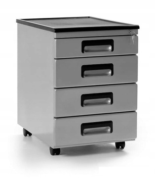 Metalowy kontener 325-S srebrny organizer Unique
