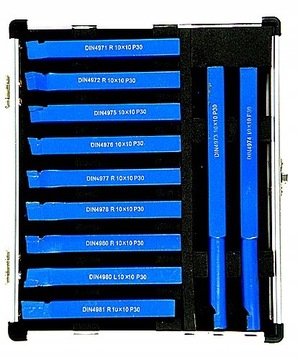 НАБОР ИЗ 11 ТОКАРНЫХ НОЖЕЙ 10х10 ДЛЯ ТОКАРНЫХ СТАНКОВ С ЦЕНТРИРОВАННЫМ ТВЕРДОСПЛАВНЫМ СТАНКОМ