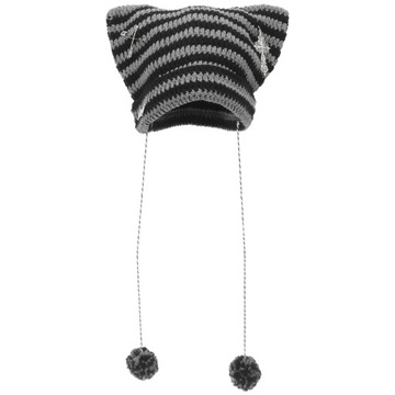 Czapka outdoorowa męska z kocimi uszami, luźn