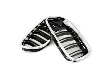 РЕШЕТКА ДЛЯ ПОЧЕК 66SKV187 ДВОЙНАЯ ПОЛОСКА; ЧЕРНЫЙ ХРОМ; БМВ 5 F10 51137261356