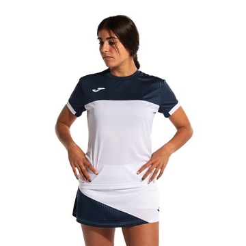Koszulka tenisowa Joma Montreal white/navy XS