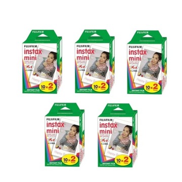 5 x Wkład FUJIFILM Instax Mini 2x10szt - WIELOPAK -100 zdjęć