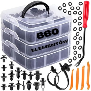 НАБОР АВТОМОБИЛЬНЫХ ЗАЖИМОВ ДЛЯ РЕМОНТА ОБИВКИ ЗАЖИМЫ СЪЕМНИКИ ШПИЛЬКИ